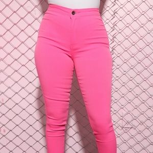 Neon Pink Skinny Jeans sz 1x